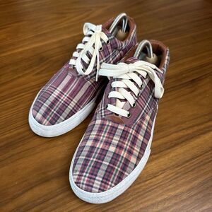 Ralph Lauren Polo Vaughn Madras Men's Size 8 Shoes - Plaid Patchwork Sneakers